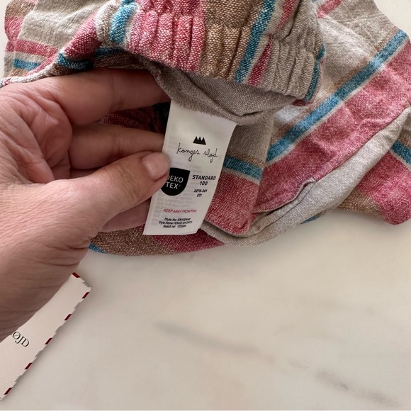 NWT Konges Sløjd Venice linen-blend shirt and shorts set in  Stan Stripe Sz 2yr - Picture 8 of 9